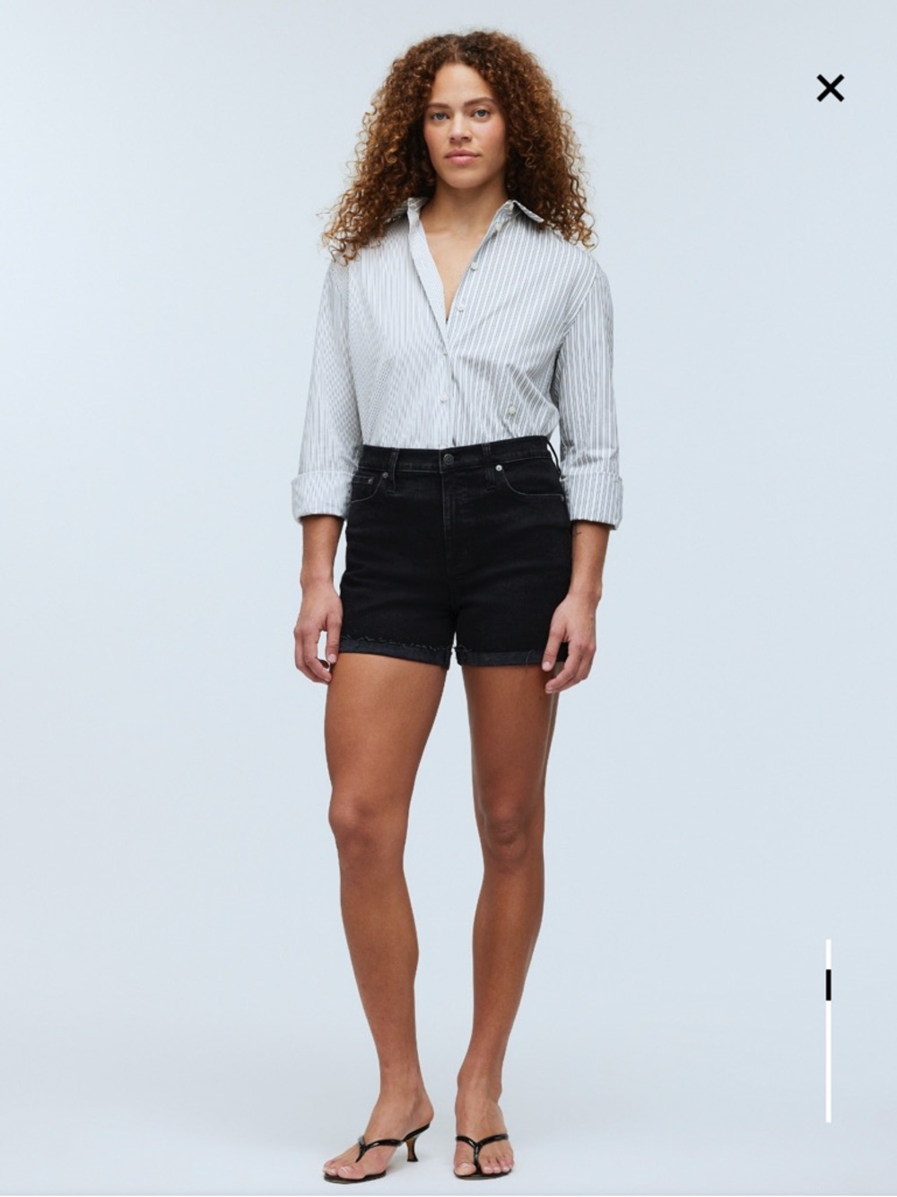 Madewell High-Rise Black Denim Shorts NWT